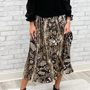Snake Print Skirt
